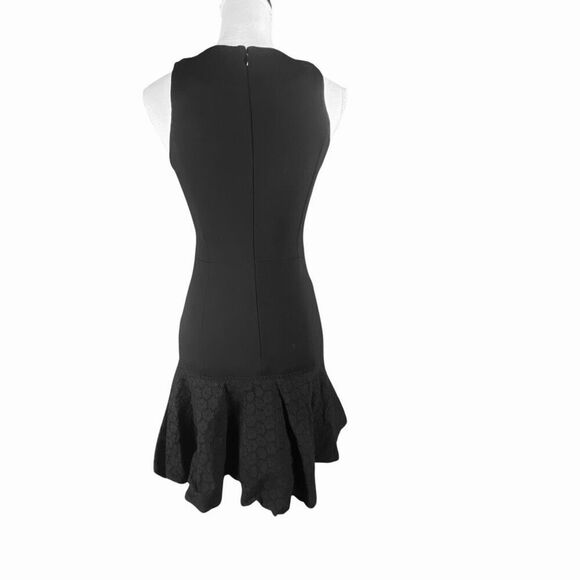 J Crew Black Label Paneled Ponte Eyelet Sleeveless A Line Dress Size 00 - Picture 5 of 7